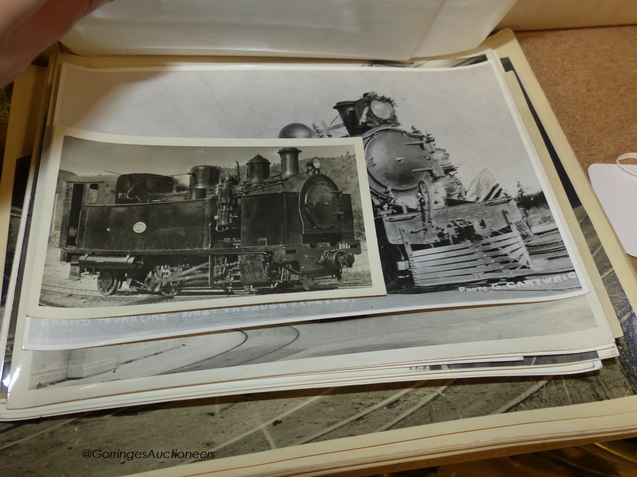 A collection of railway related photographs